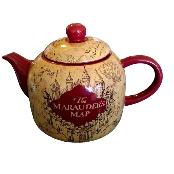 Warner Bros. Dining Harry Potter The Marauders Map Tea Pot Burgundy
